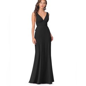 Azazie black chiffon dress - Christiana